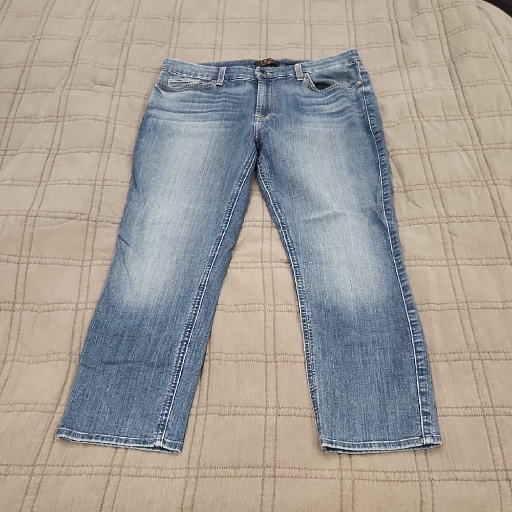 Classic Blue Jen 7- 7 For All Mankind  Women's Cropped Skinny Jeans Sz 10!